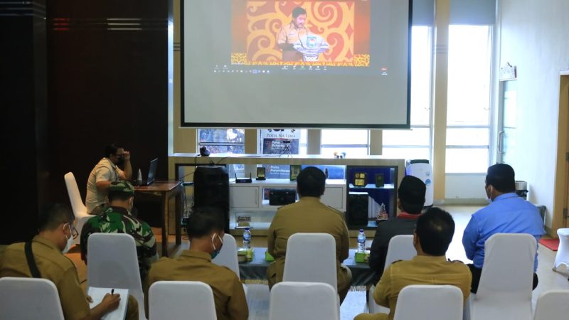 Bupati Samosir Ikuti Peringatan Ke XXVI Hari Otonomi Daerah Tahun 2022, Secara Virtual.