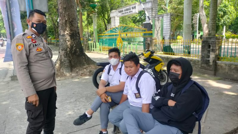 Unit Samapta Polsek Medan Kota Cegah Tawuran Anak Sekolah