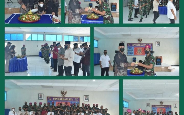 Danyonmarhanlan I Halal Bihalal dengan Para Prajurit Siaga PAM Lebaran
