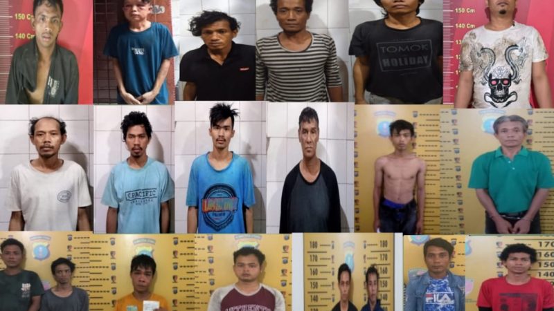 107 Tersangka Kejahatan Jalanan di Medan Dibekuk Polrestabes Medan
