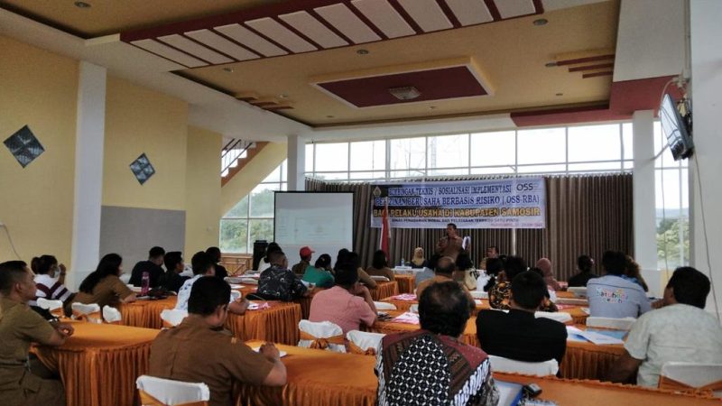 Pemkab Samosir Laksanakan Bimbingan Teknis/Sosialisasi Perizinan Berusaha Berbasis Resiko