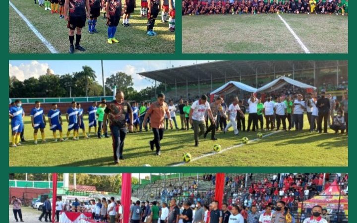 Eratkan Tali Silaturahmi Danyonmarhanlan I Bersama Prajurit Hadiri Pembukaan Kompetisi Sepak Bola dan Futsal OPD Medan