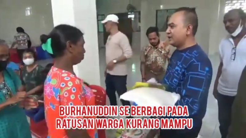 Ketua Forkolimat, Burhanuddin SE Berbagi Sembako di Vihara Bodhi Gaya