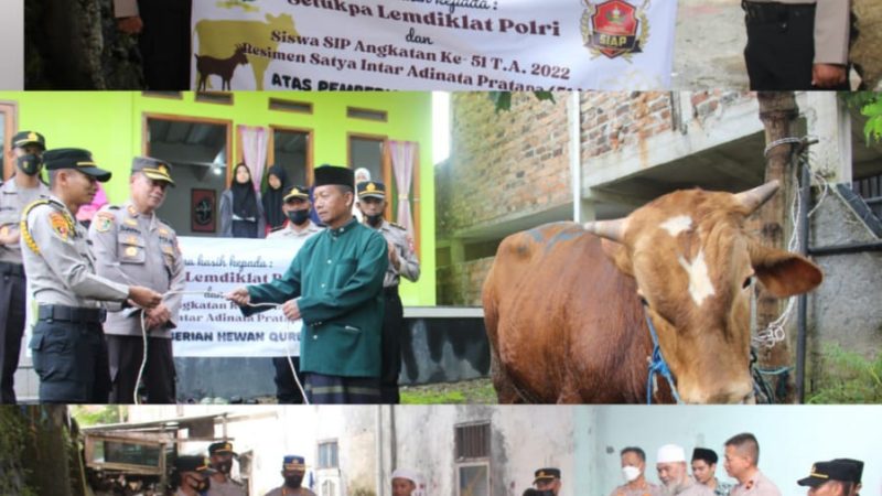 Setukpa Lemdiklat Polri Salurkan Hewan Qurban kebeberapa Yayasan dan Pesantren