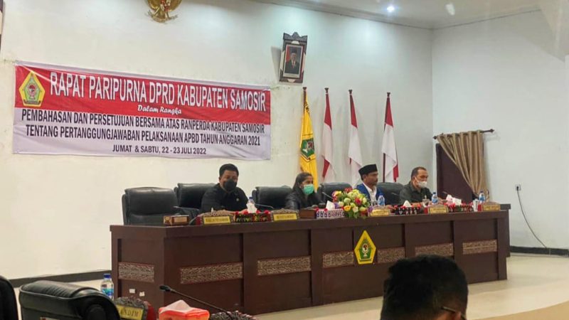 Tak Layak Di Terima, Fraksi PDIP Tolak Pertanggungjawaban Bupati Samosir Tahun Anggaran 2021