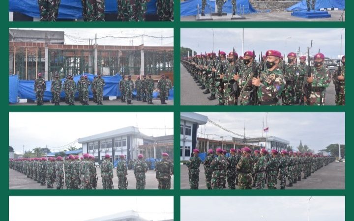 Prajurit Yonmarhanlan I Ikuti Upacara Bendera