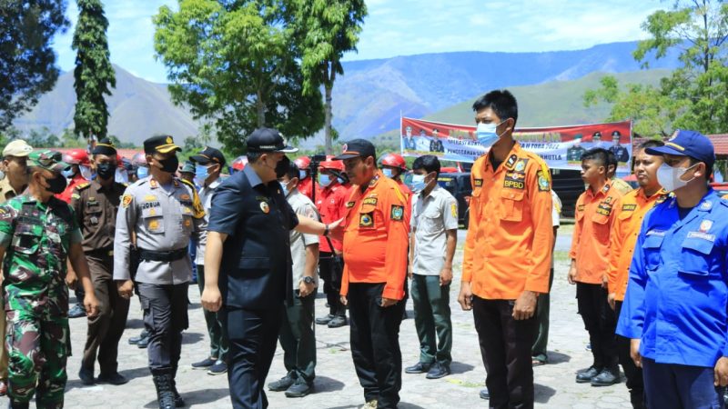 Bupati Samosir Pimpin Apel Gelar Pasukan Operasi Kontijensi Aman Nusa II Toba 2022
