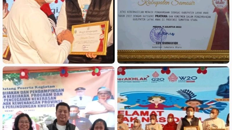Kabupaten Samosir Dianugerahi Kabupaten Layak Anak