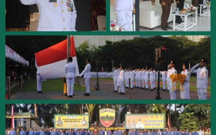 Pasiops Yonmarhanlan I Hadiri Upacara Penurunan Bendera di Lapangan Benteng