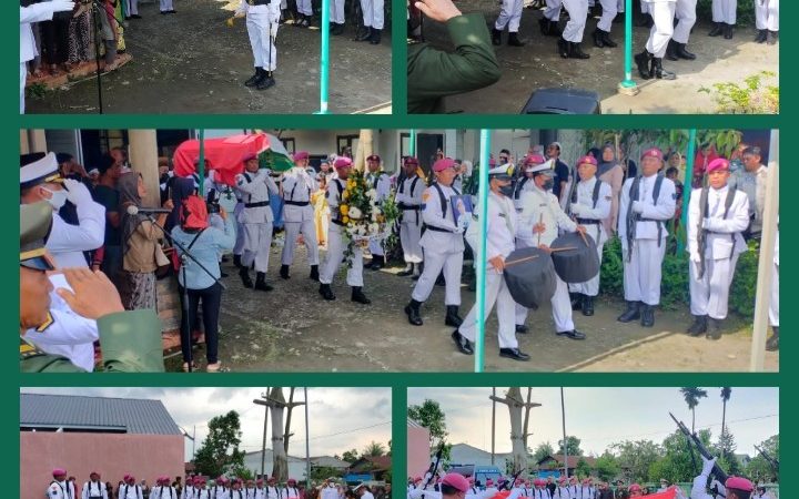 Prajurit Petarung Yonmarhanlan I Beri Penghormatan Terakhir kepada Serka Marinir (Purn) Arlik