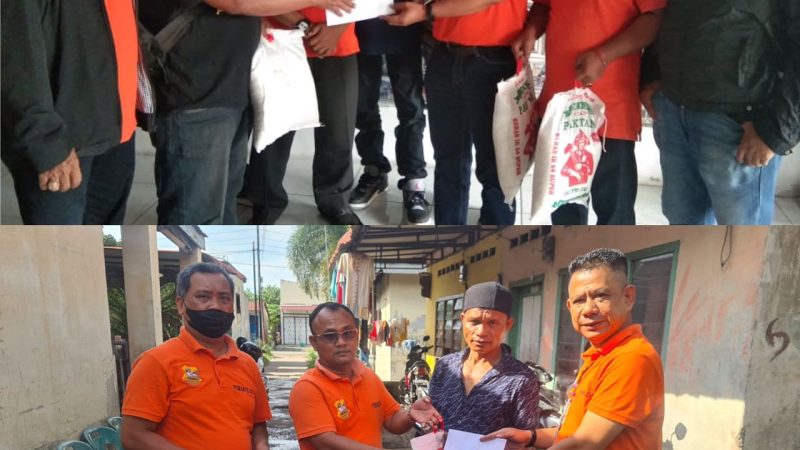 Ketua Pewarta Berikan Santunan dan Sembako pada Dua Anggota yang Tertimpa Kemalangan