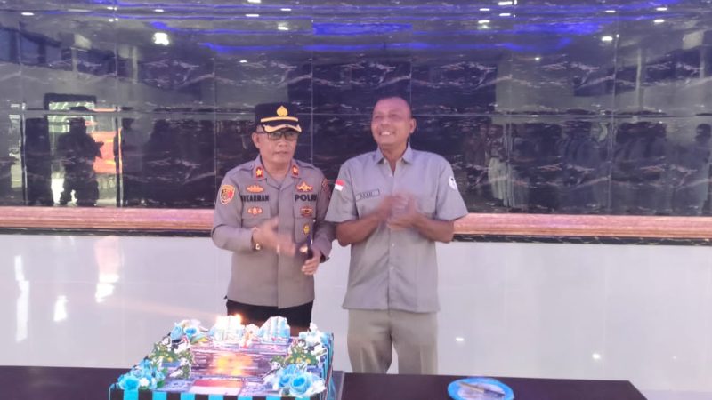 Suprise Wakapolres Pelabuhan Belawan di HUT TNI AL ke 77 Disambut Yonmarhanlan I