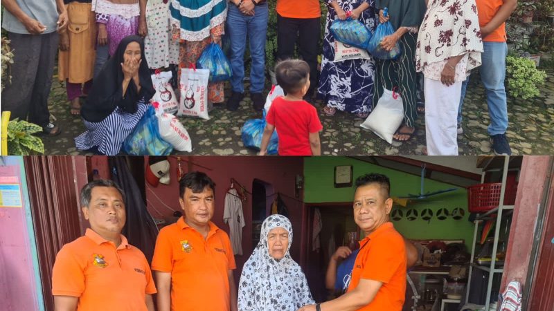 Ketua Pewarta Salurkan Paket Sembako kepada Puluhan Warga Kurang Mampu Terdampak Kenaikan BBM