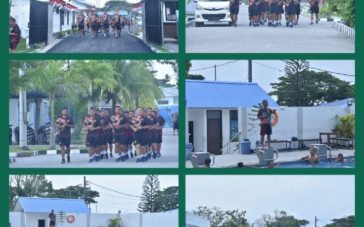 Lari dan Renang Prajurit Yonmarhanlan I Pertajam Kemampuan