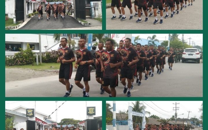 Lari Bergembira Prajurit Yonmarhanlan I Jaga Stamina