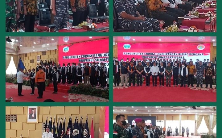 Danyonmarhanlan I Hadiri Acara Pengukuhan Pengurus Forum Pengurangan Resiko Bencana Sumut
