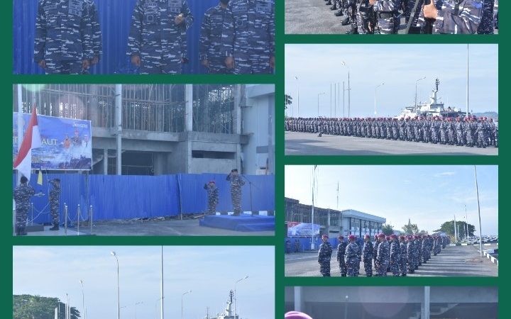 Prajurit Yonmarhanlan I Ikuti Upacara Bendera di Lantamal I