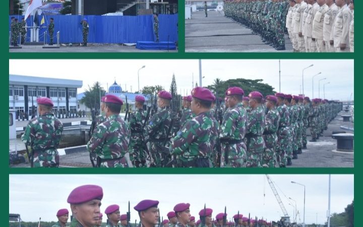 Prajurit Yonmarhanlan I Ikuti Upacara Bendera