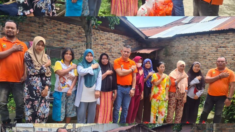 Jumat Barokah, Ketua Pewarta Berbagi Sembako di Kota Medan