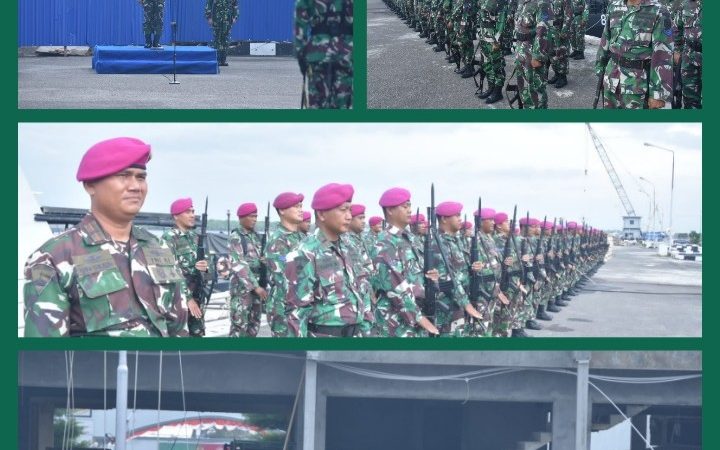 Danyonmarhanlan I Beserta Prajurit Yonmarhanlan I Ikuti Upacara Bendera 