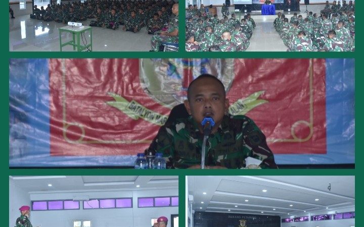 Danyonmarhanlan I Berikan Jam Komandan kepada Seluruh Prajurit Yonmarhanlan I 