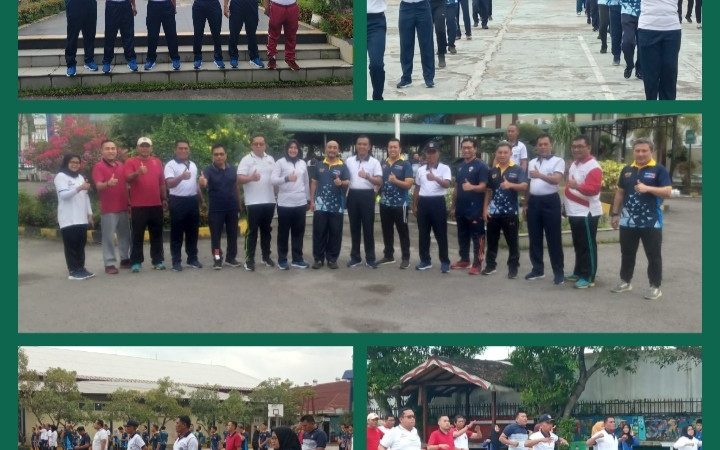 Hari Jadi Bea dan Cukai ke 76, Prajurit Yonmarhanlan I Ikuti Olahraga Bersama