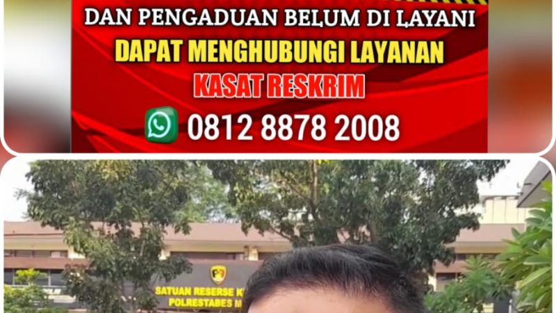 Satreskrim Polrestabes Medan Tempelkan Striker Layanan Masyarakat, Ini Nomornya