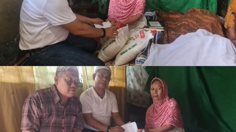 Warga Medan Area Selatan Meninggal, Ketua Pewarta Melayat dan Beri Santunan Duka