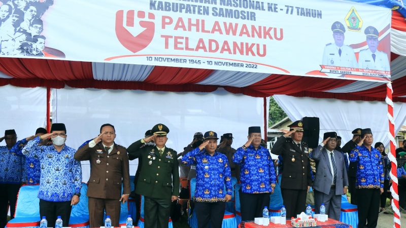 Pemkab Samosir Peringati Hari Pahlawan Ke-77 Tahun 2022.