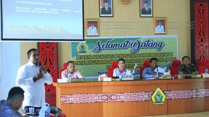 Kesbangpol Samosir Gelar Sosialisasi Pencegahan, Pemberantasan Penyalahgunaan dan Peredaran Gelap Narkotika (P4GN)