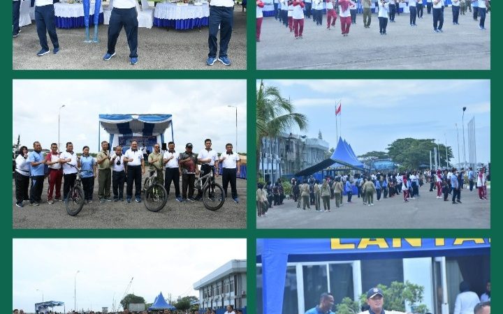 Danyonmarhanlan I Ikut Olahraga Bersama Dalam Rangka HUT Kopri ke 51