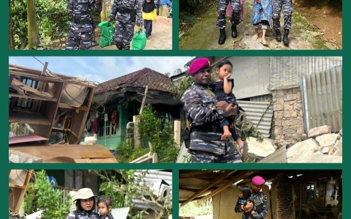 Prajurit TNI AL Terus Dikerahkan Bantu Masyarakat Cianjur