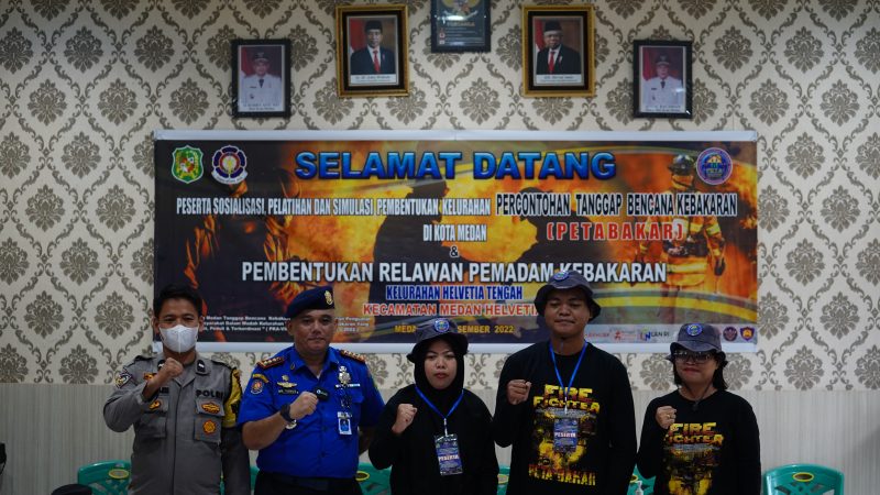 Dinas P2K Kota Medan Bentuk Relawan Kebakaran di Helvetia Tengah