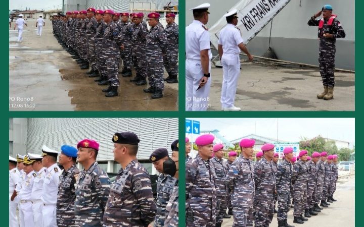 Prajurit Petarung Yonmarhanlan I Laksanakan Merplug Pelepasan KRI FRANS KAISIEPO (FKO) ke 368