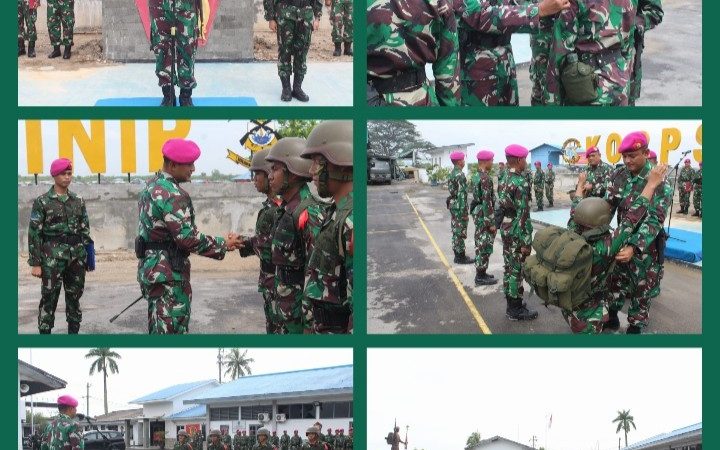 Prajurit Yonmarhanlan I Laksanakan Upacara Penyambutan Prajurit Remaja yang Berdinas di Yonmarhanlan I