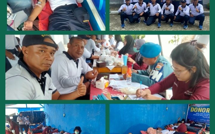 Sukseskan HUT Pomal ke 77 Prajurit Petarung Yonmarhanlan I Belawan Ikuti Donor Darah