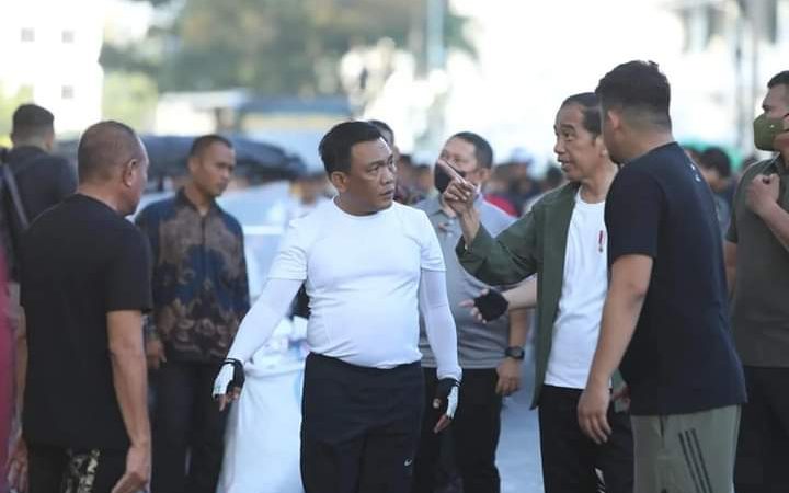 Kapolda Sumut Dengar Arahan Presiden RI Saat Tinjau Pembangunan Kota Medan