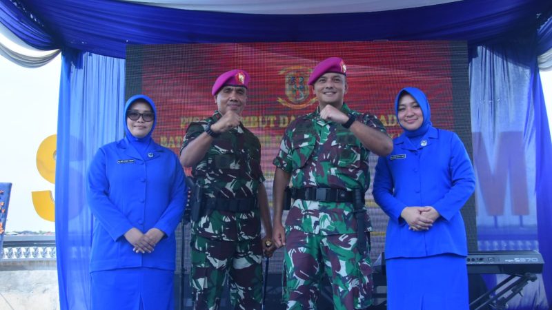 Acara Tradisi Pisah Sambut Komandan Batalyon Marinir Pertahanan Pangkalan 1 Belawan