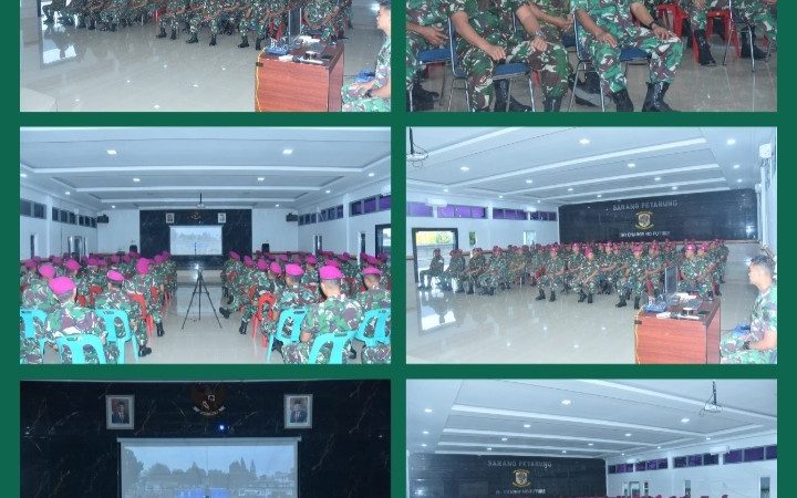Prajurit Yonmarhanlan I Ikuti Exit Briefing Danpasmar 1 Secara Vidcon