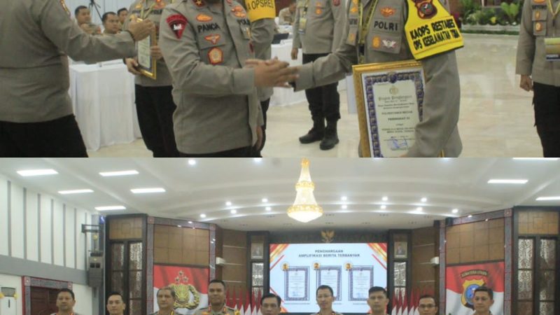 Polrestabes Medan Juara 3 Pengelolaan Medsos dan Media Online