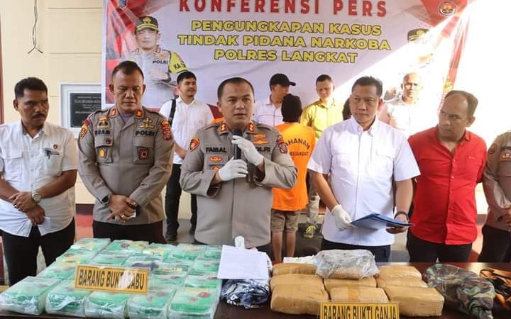 3 pengendar sabu jaringan internasional di tangkap Polres Langkat