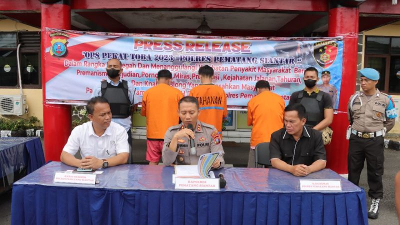 Polres Pematang Siantar Tangani 196 Kasus Selama Operasi Pekat Toba 2023