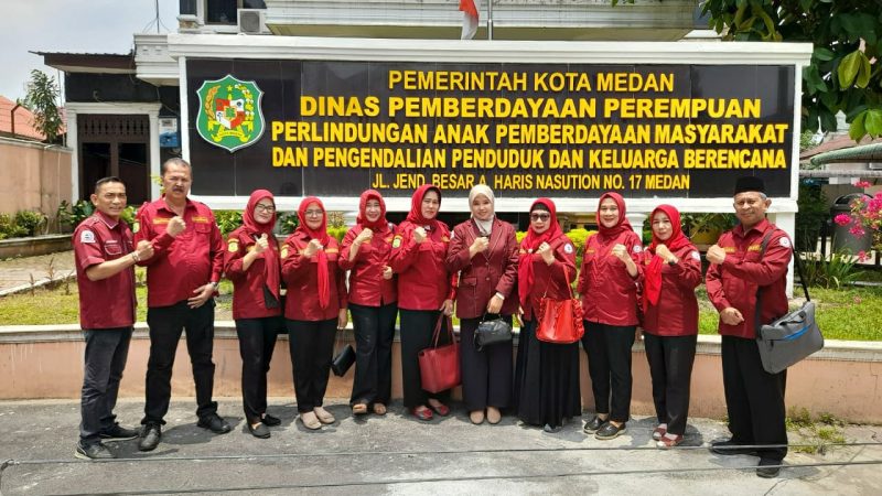 Srikandi dan Satgas Stunting DPD LPM Kota Medan Audiensi dengan Kadis P3APMP2KB Kota Medan