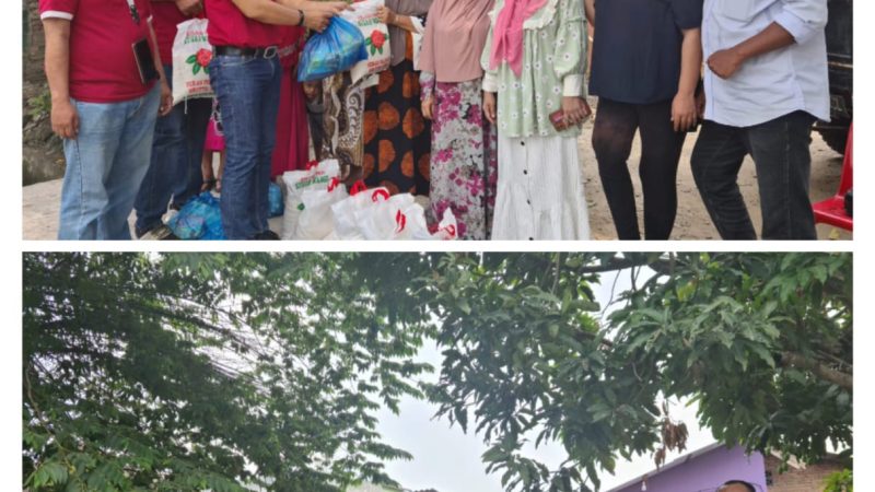 Jumat Barokah di Tangguk Bongkar 10, Ketua Pewarta Berbagi Sembako