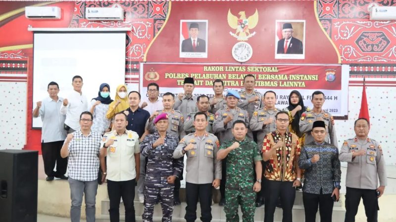 Polres Pelabuhan Belawan Gelar Rapat Koordinasi Lintas Sektoral Pengamanan Hari Raya Idul Fitri 1444 H tahun 2023
