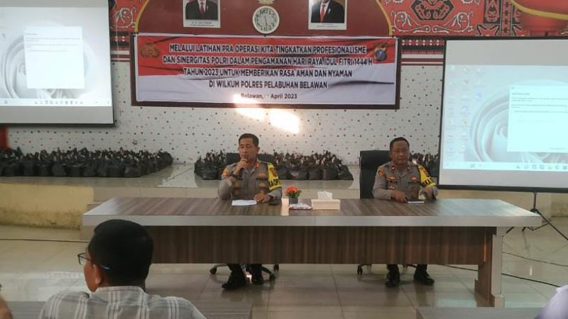 Kapolres Pelabuhan Belawan Pimpin Lat Pra Ops Ketupat Toba 2023
