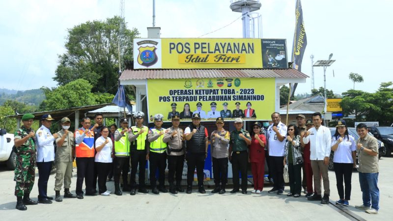 Hari Pertama Libur Bersama, Bupati dan Wakil Bupati Samosir Monitoring Pos Terpadu Operasi Ketupat Toba Tahun 2023