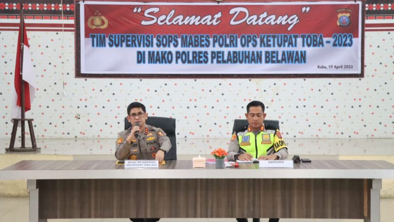 Kapolres Pelabuhan Belawan Terima Kunjungan Tim Supervisi Ops Ketupat Toba 2023 Dari Mabes Polri