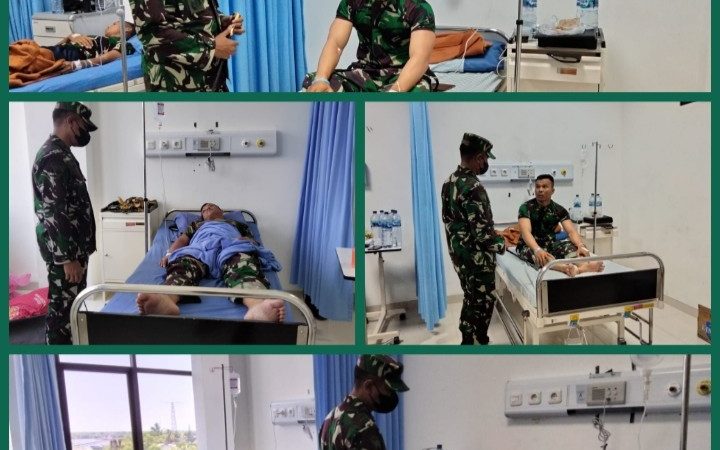 Wujud Kepedulian Danyonmarhanlan I Jenguk Prajurit dan Keluarga yang Sakit