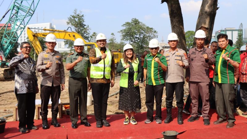 Kapolrestabes Medan Hadiri Peletakan Batu Pertama Revitalisasi Stadion Kebun Bunga